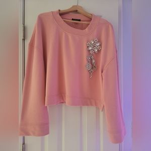 NWOT Burberry Pink Crop Sweatshirt